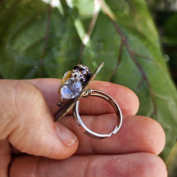 FP Jewelry Ring Natural Mother of Pearl Abalone Genuine Pearl Boho - Picture 6 of 11